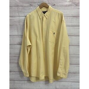 Ralph Lauren Men's YELLOW  Long Sleeve Button Up Big Shirt Size XXL